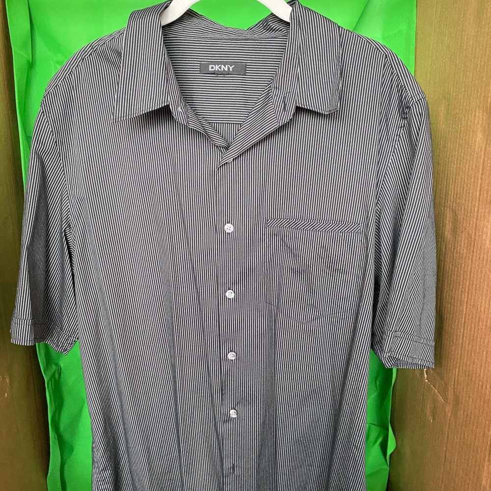 DKNY short sleeve button down shirt
